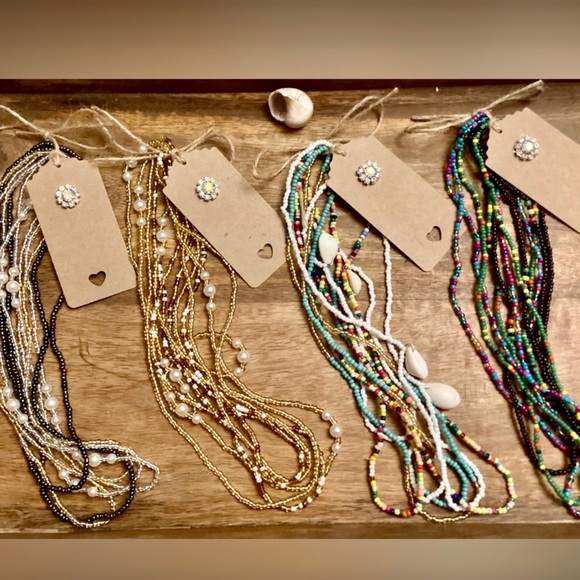 🌴3 PC SET!!! Beaded SEED Strands for Necklaces, BELLY, Bracelets, Anklets - Picture 5 of 9